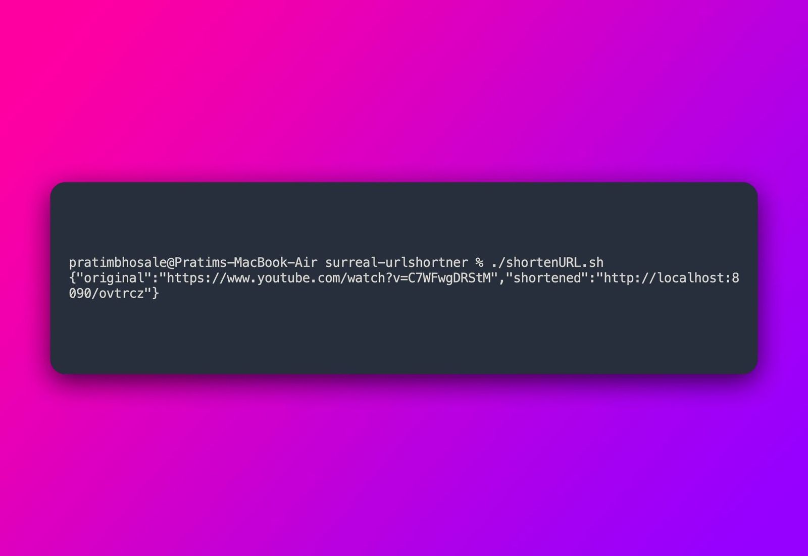 SurrealDB URL shortener