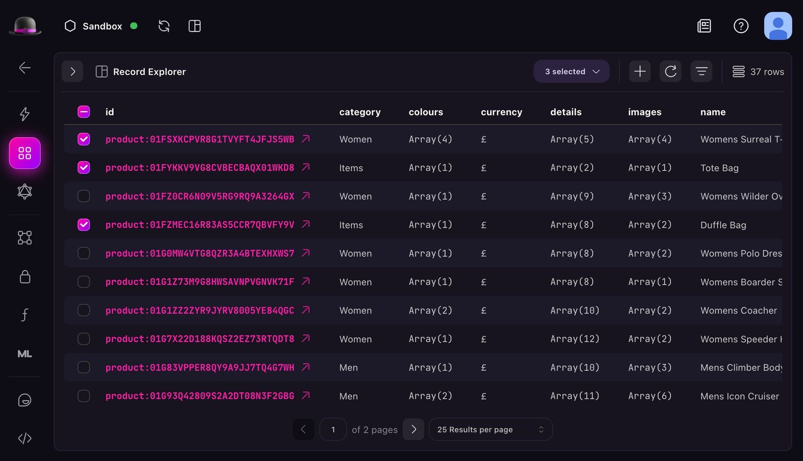 Multi-record Selection