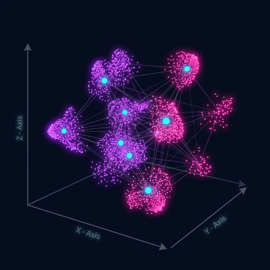 Vector clusters with graph relations